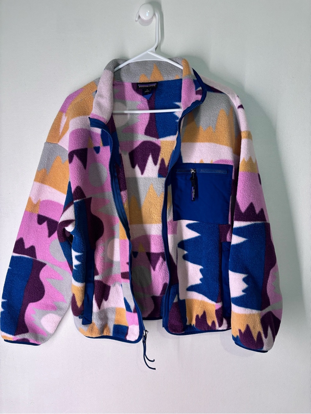 Patagonia Multicolor Abstract Puffer Jacket - Pink, Blue, Yellow - Picture 3 of 4
